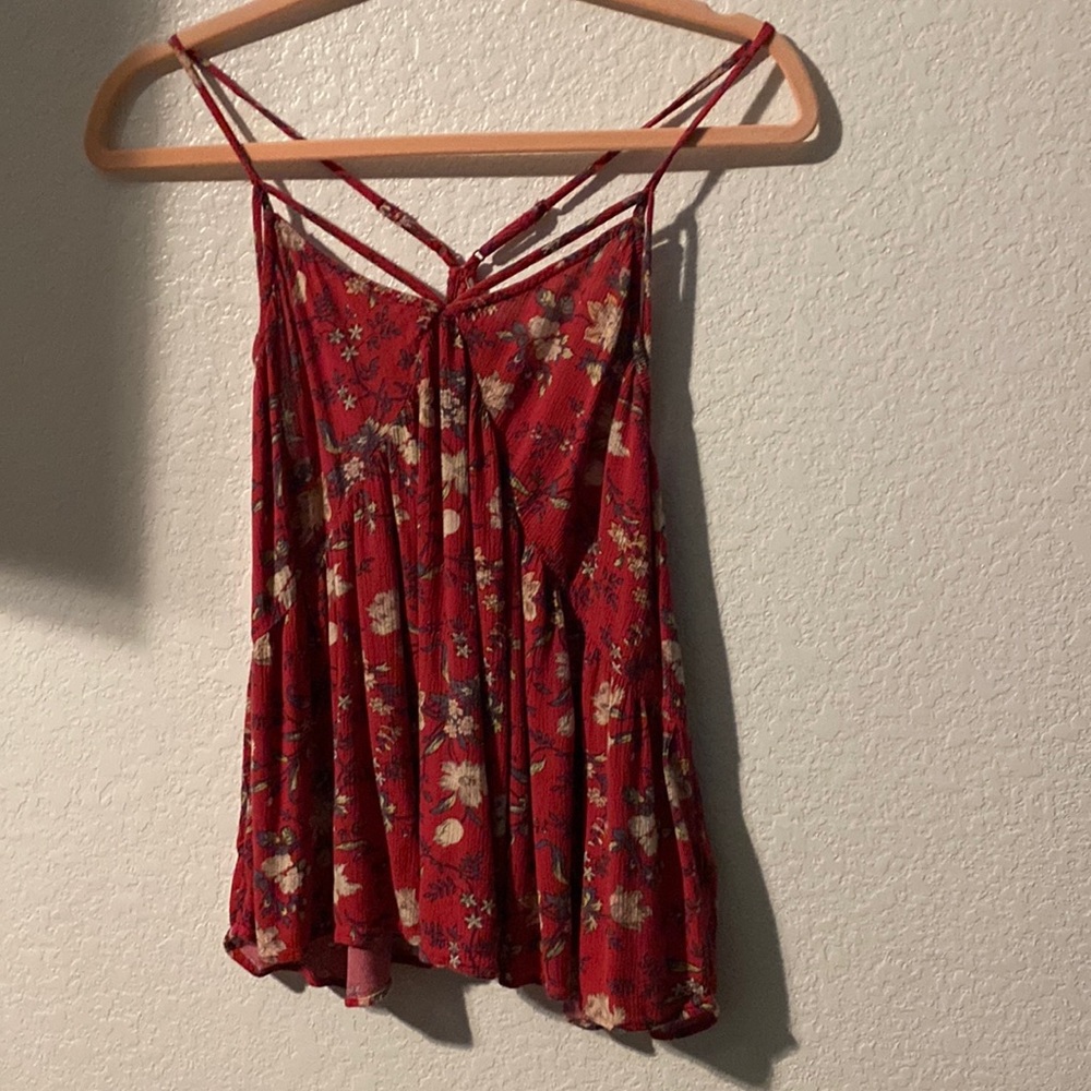 Pink flower pint shirt